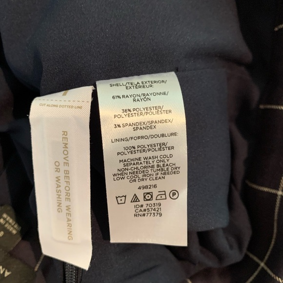 ♥️Ann Taylor Plaid Skirt blue cream plaid size 0 - Picture 3 of 7